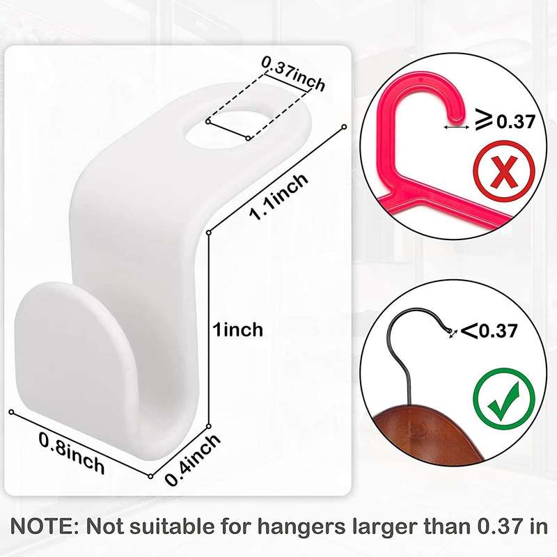200pcs Clothes Hanger Connector Hooks, 4-colors Hanger Extender Hooks, Plastic Cascading Hanger Hoo