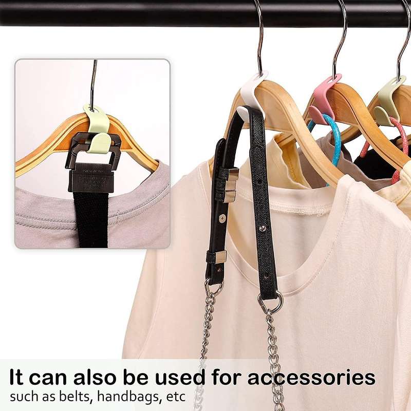 200pcs Clothes Hanger Connector Hooks, 4-colors Hanger Extender Hooks, Plastic Cascading Hanger Hoo