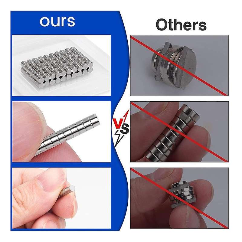 200Pcs Refrigerator Magnets, 3x2mm Round , for Crafts, DIY, Office, Kitchen, Dry Erase Board