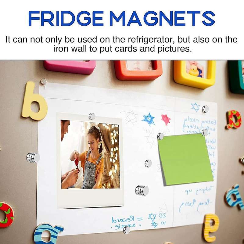 200Pcs Refrigerator Magnets, 3x2mm Round , for Crafts, DIY, Office, Kitchen, Dry Erase Board