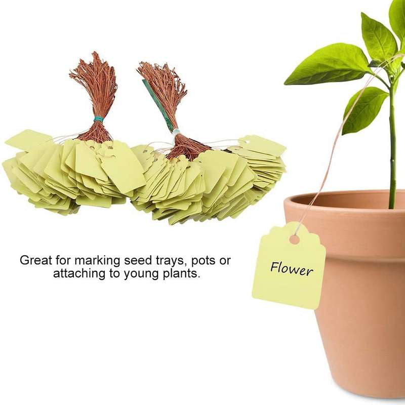200Pcs Plant Hanging Tag Waterproof Plastic Labels Reusable Garden Markers Blank Nursery Seed Name