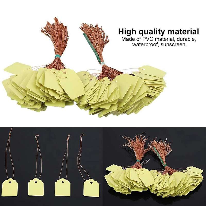 200Pcs Plant Hanging Tag Waterproof Plastic Labels Reusable Garden Markers Blank Nursery Seed Name