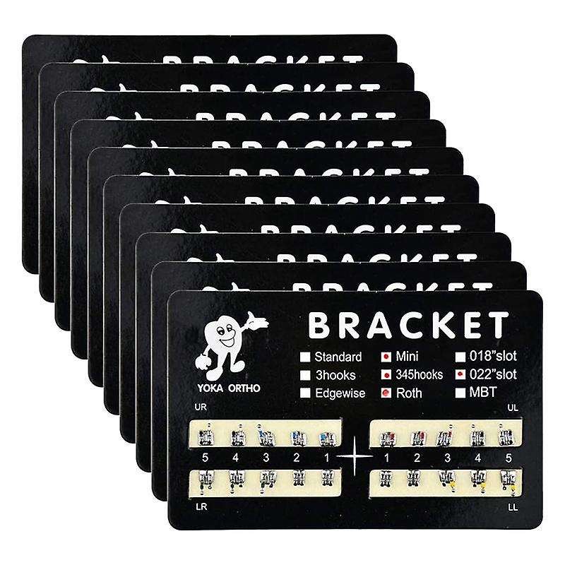 200Pcs Teeth Model Mini Brackets 022 Slot Bondable with Hook on 345
