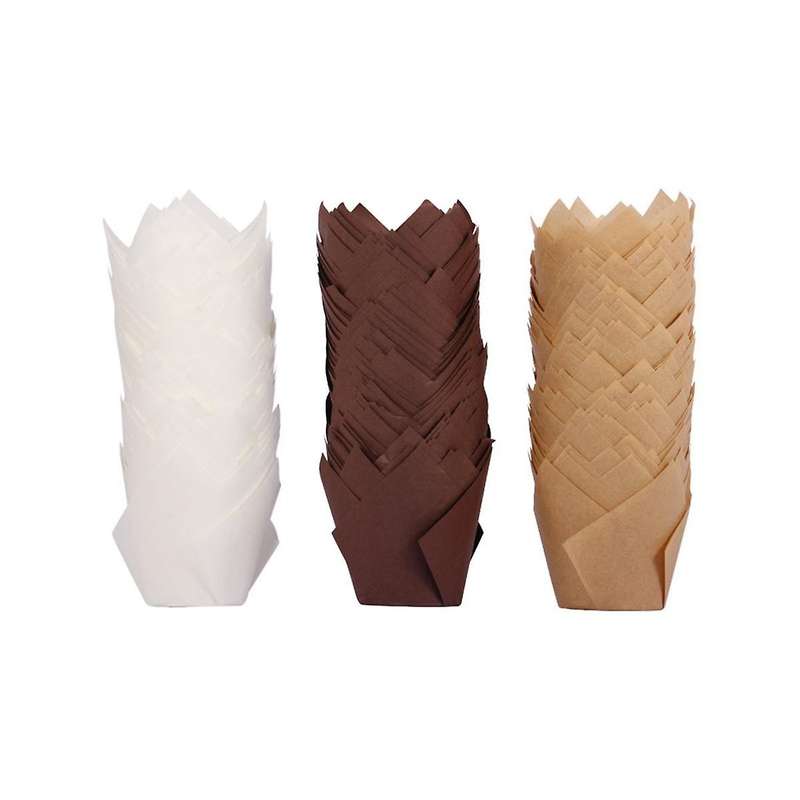 200PCS Tulip Cupcake Liners Upgrade Parchment Paper Muffin Liners for Baking Cupcake for Party Weddi