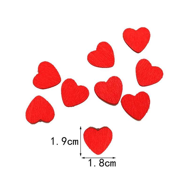 200Pcs Wooden Heart Stickers, Room Decor, Heart Shape Self Adhesive Stickers for Weeding Valentine's