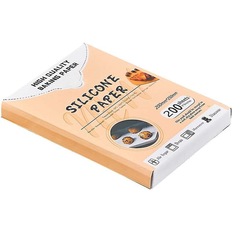 200pcs Waterproof Food Bbq Paper Oil Resistant High Temperature Baking Silicone Oil Paper (20x25cm)