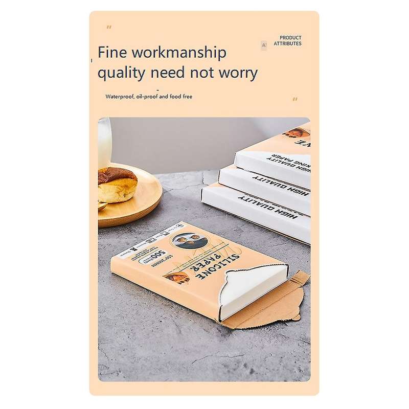200pcs Waterproof Food Bbq Paper Oil Resistant High Temperature Baking Silicone Oil Paper (20x25cm)