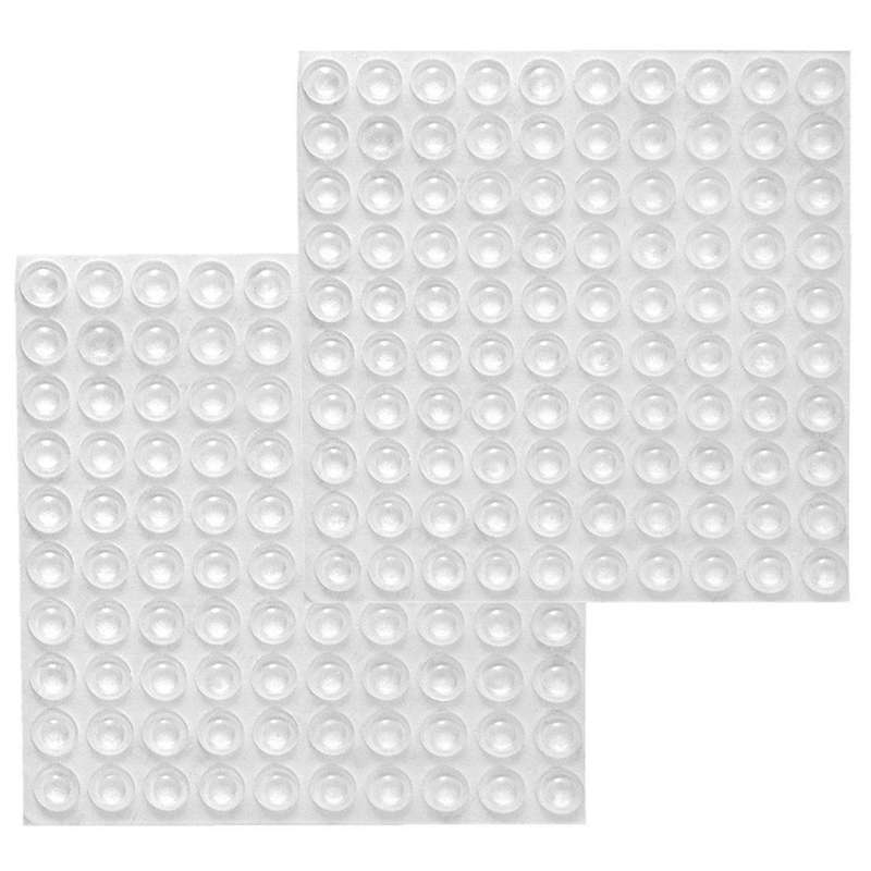 200x Transparent Adhesive Bumper Pads Self Stick Sound Dampening Door Cabinet Buffer Pads, 8*2.5mm