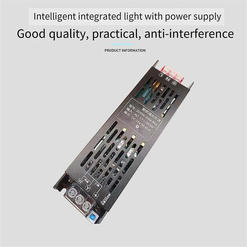 200W LED Strip Controller DC24V Intelligent Dimming Lighting Transformer with Bluetooth APP Control