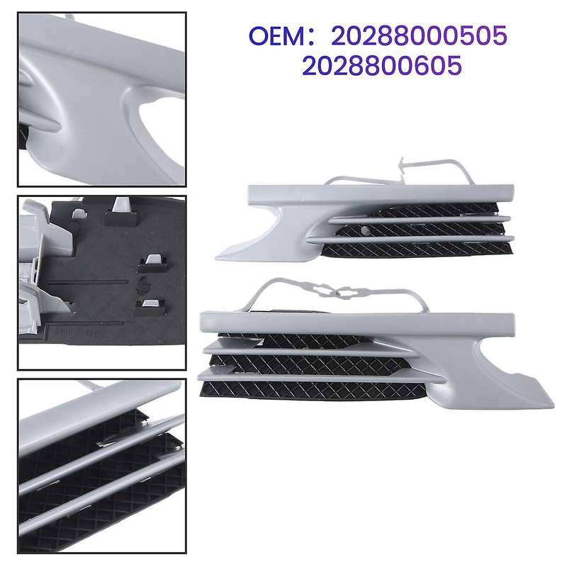 20288000505 2028800605 Car Front Bumper Tow Hook Covers Caps 1Pair Fits for C-Class W202 1998-2000