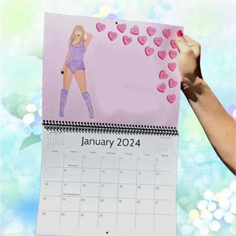 2024 Eras Tour Calendar, 2024 Wall Calendar, Music Posters Album Cover Poster Calendar for Fans Gif