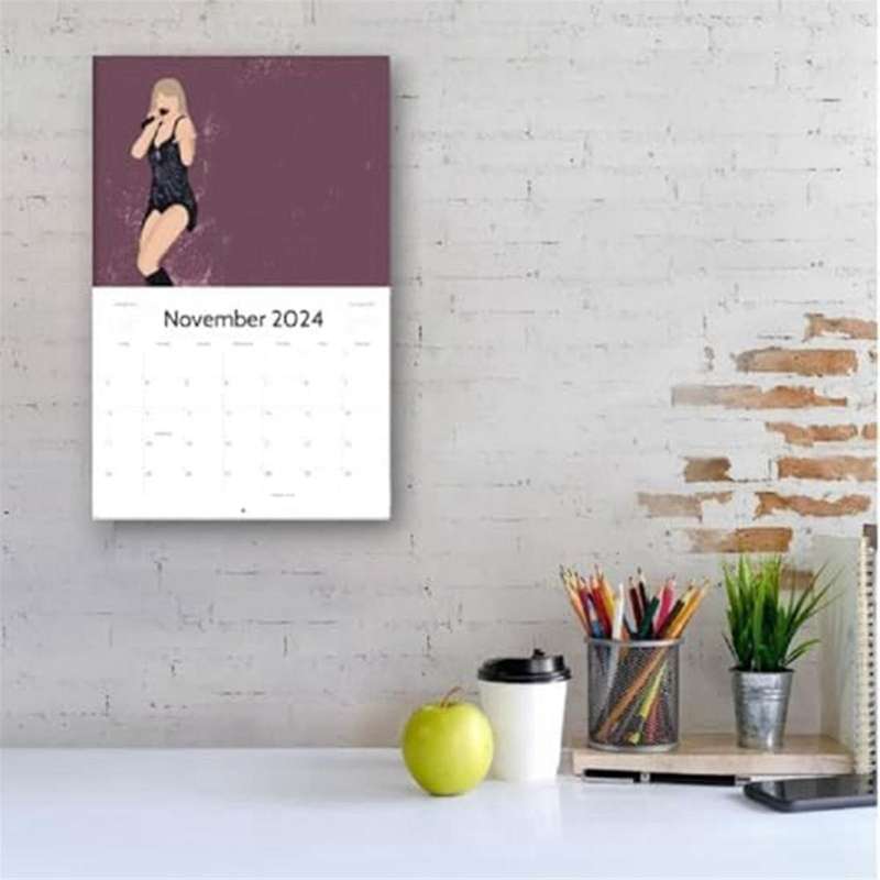 2024 Eras Tour Calendar, 2024 Wall Calendar, Music Posters Album Cover Poster Calendar for Fans Gif