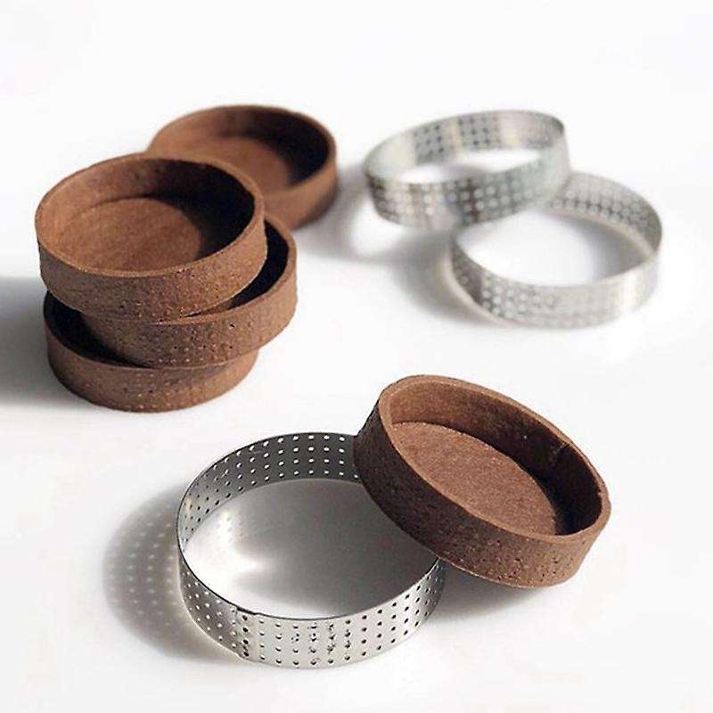 20cm Round Stainless Steel Cake Hole Molds Mousse Cake Tart Ring Pizza Dessert DIY Decor Mould Kitch
