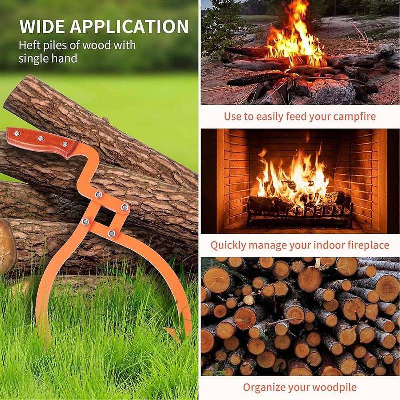 20inch Log Tongs Loads Up to 110 Lbs 2 Claw Skidding Tongs Non- Grip Loading Capacity, Dragging & Ca
