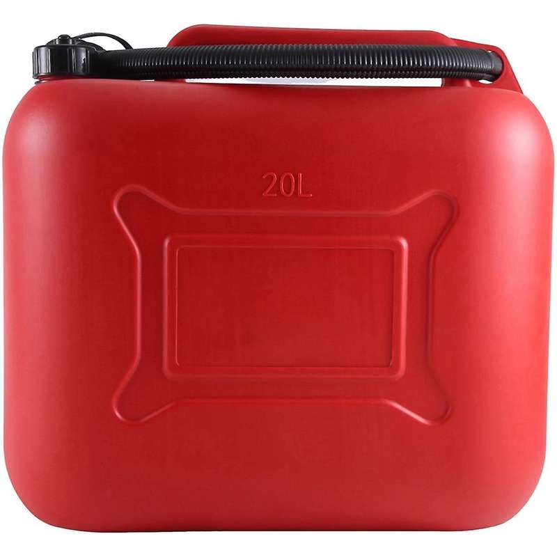 20L 5.28Gal Car Fuel Tank Can Spare Plastic Petrol Gas Container Anti-Static Fuel Carrier with Pipe