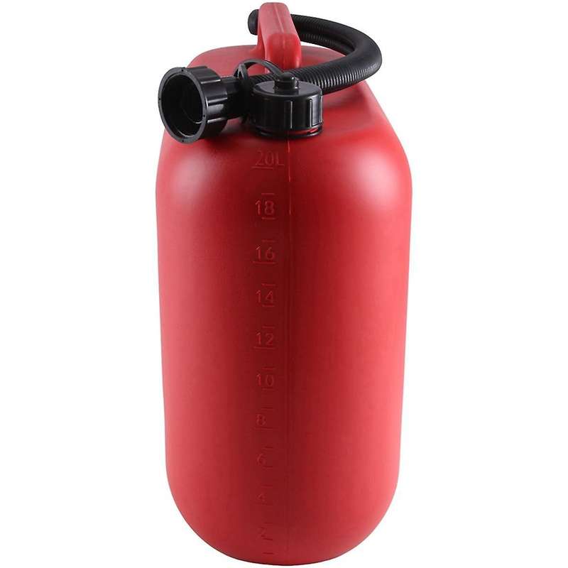 20L 5.28Gal Car Fuel Tank Can Spare Plastic Petrol Gas Container Anti-Static Fuel Carrier with Pipe