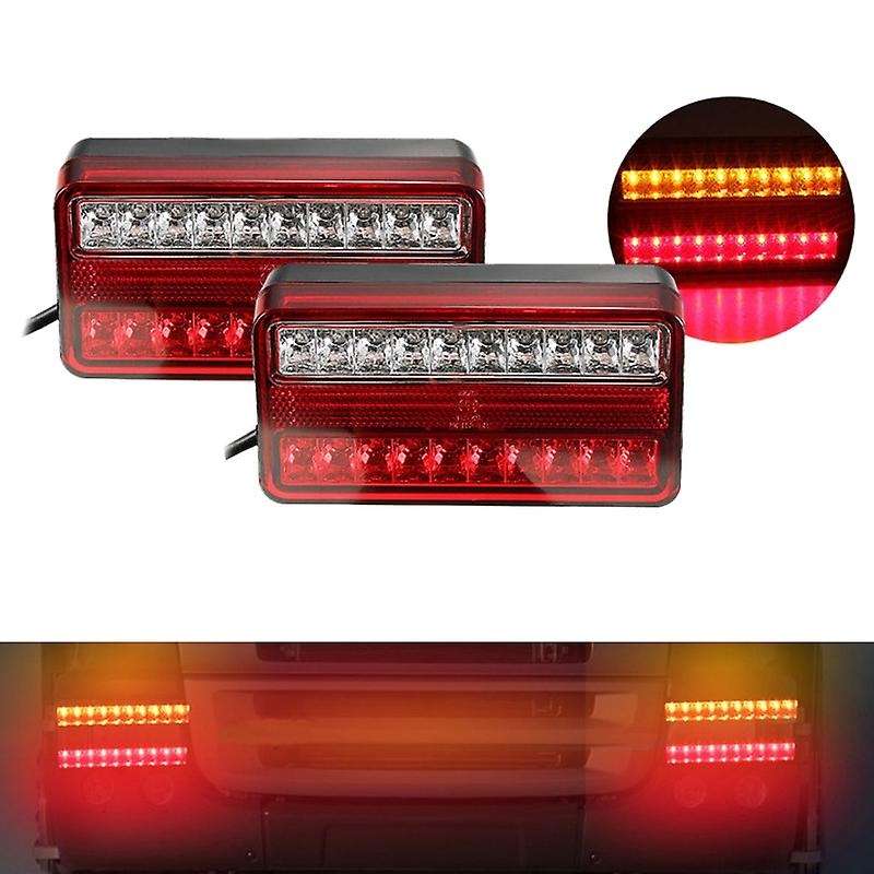 20Led Tail Light 12V Waterproof Turn Signal Truck Brake Brake Light for Cars,Trucks,Trailers,Campers