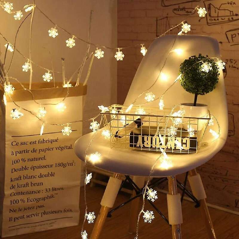 20led Snowflake String Light Christmas Garland Fairy Led Ball Light Lanterns Xmas Outdoor Party Dec