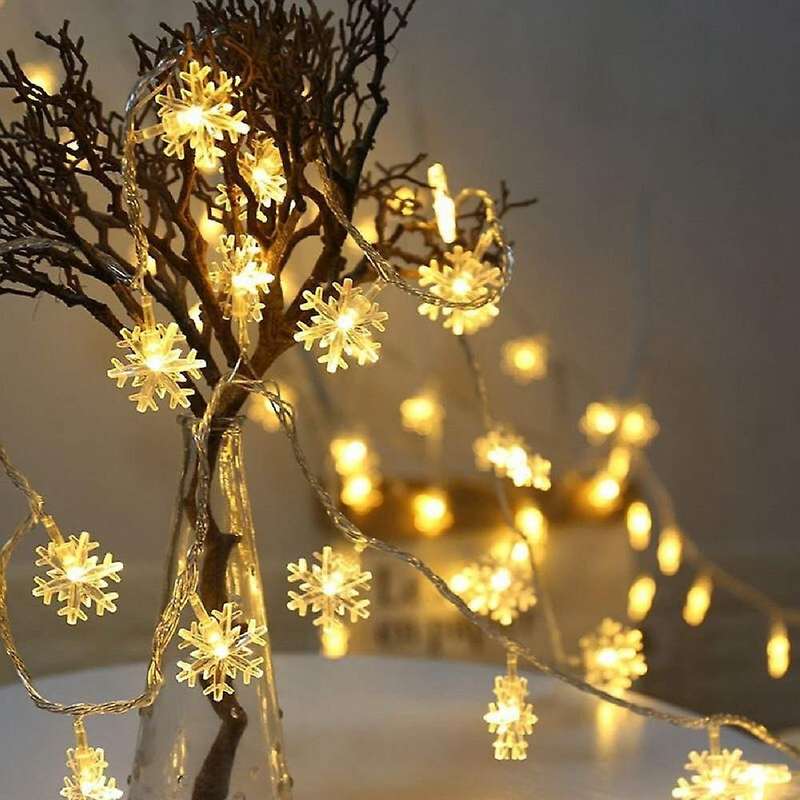 20led Snowflake String Light Christmas Garland Fairy Led Ball Light Lanterns Xmas Outdoor Party Dec