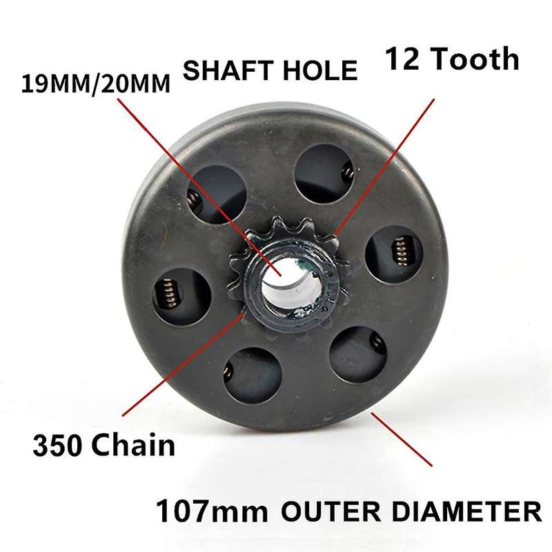 20MM 12 Tooth 350 Chain 168 Engine for GO Kart Karting Minibike Fun Centrifugal Coupling Automatic C