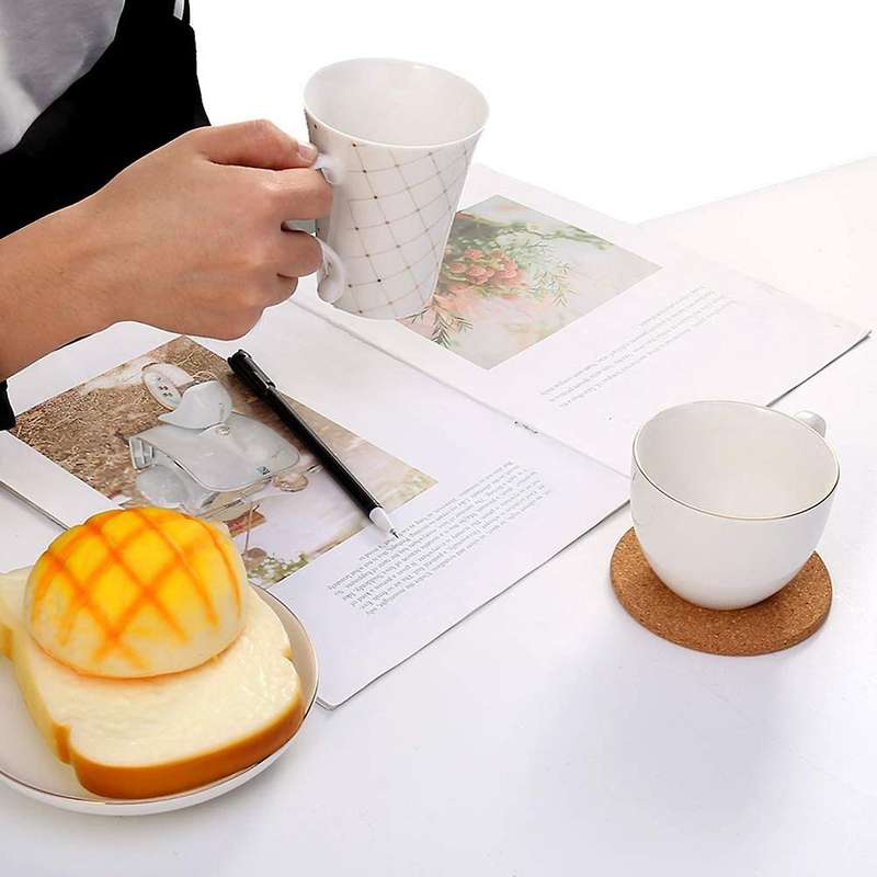 20Pack Cork Coasters for Drinks,Bar Coasters Absorbent Heat Resistant Reusable Saucers for Drink Win
