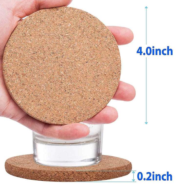 20Pack Cork Coasters for Drinks,Bar Coasters Absorbent Heat Resistant Reusable Saucers for Drink Win