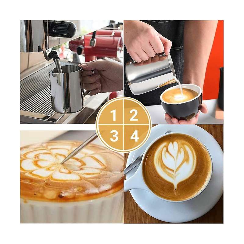 20oz/600ml Stainless Steel Cup Milk Coffee Cappuccino Latte Milk Jug Cup