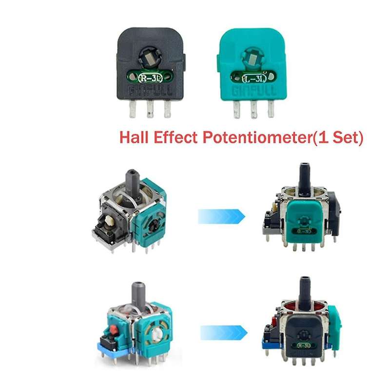 20Pair 3D Analog Stick Mini Switch Sensor Module for Gamepad Hall Effect Potentiometer Pro