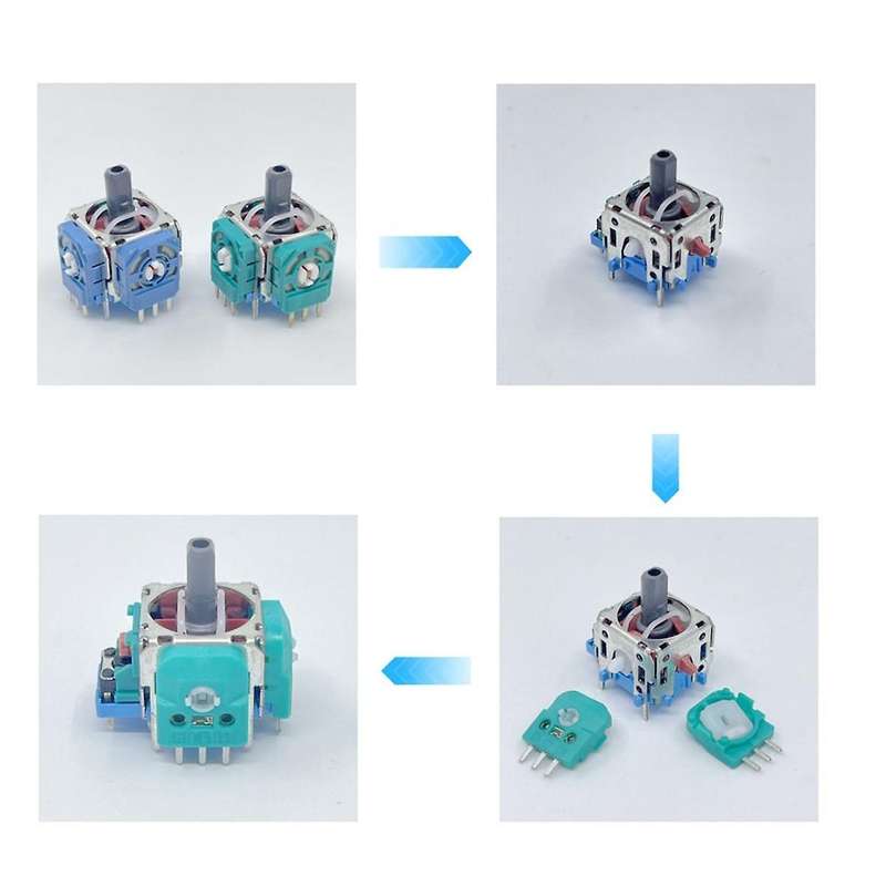 20Pair 3D Analog Stick Mini Switch Sensor Module for Gamepad Hall Effect Potentiometer Pro