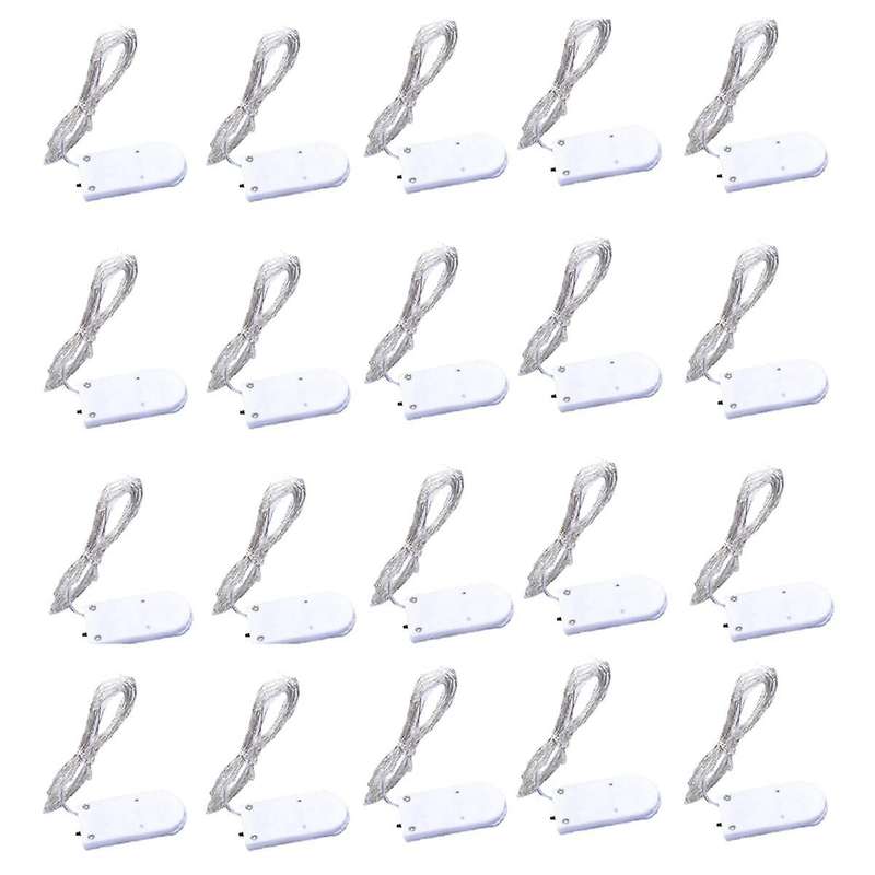 20pack String Fairy Lights 20led 2m Copper Wire Lights for Wedding Party Christmas Four Colored Butt