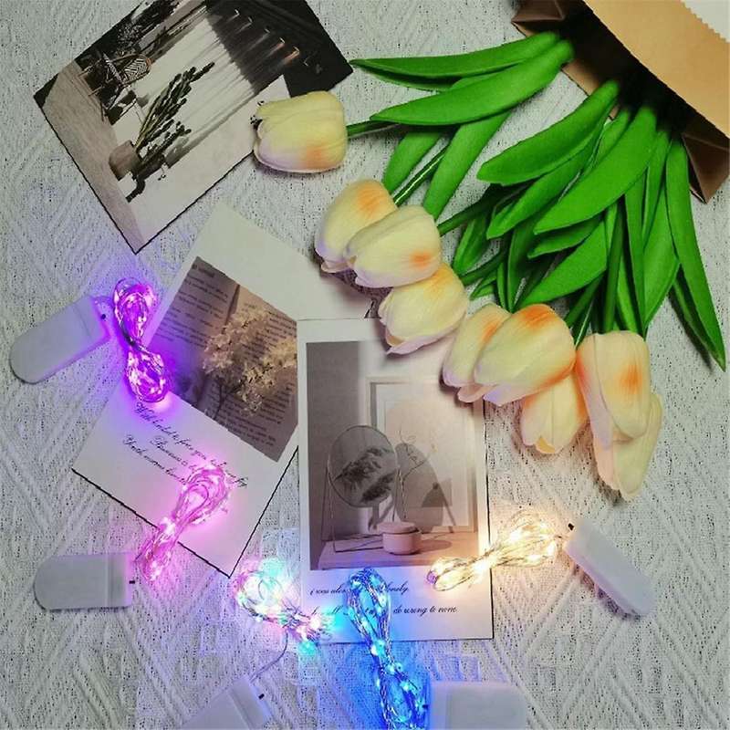 20pack String Fairy Lights 20led 2m Copper Wire Lights for Wedding Party Christmas Four Colored Butt