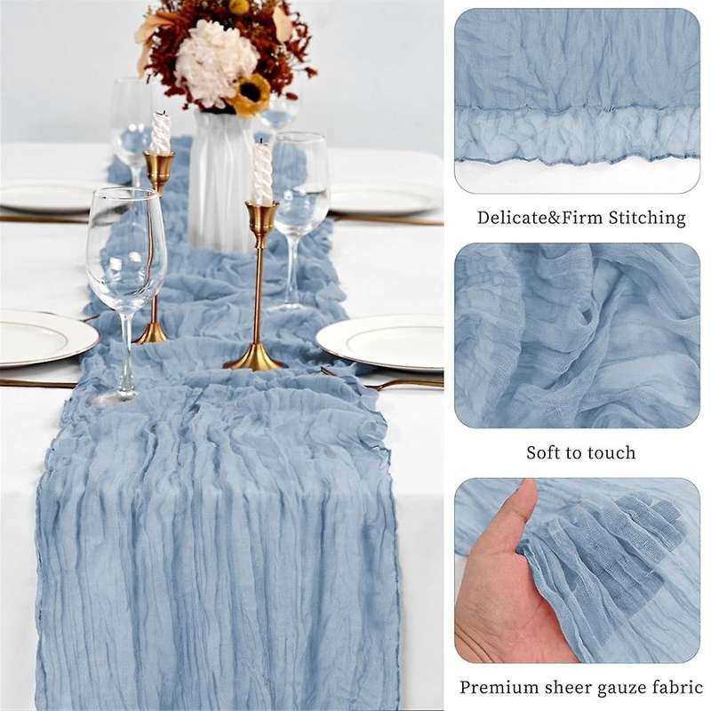 20Pack Table Runner 10Ft Cheesecloth Table Runner Boho Gauze Table Runner Long Cheese Cloth Table Ru