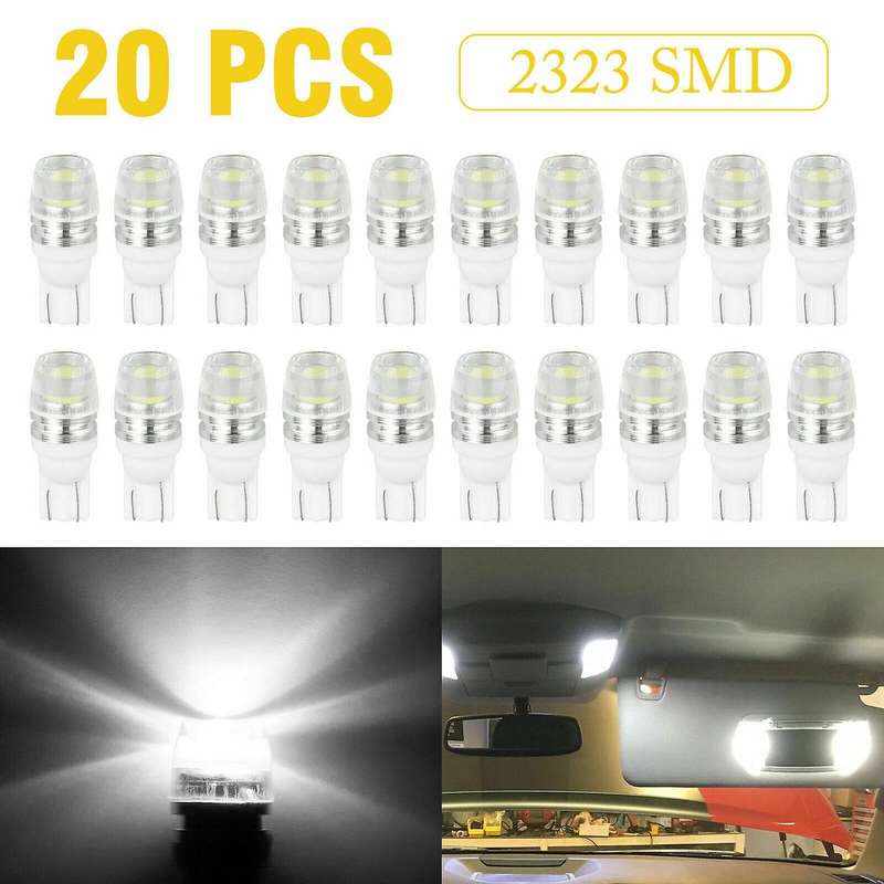 20Pc T10 Wedge High Power 1W LED Light Bulbs White 192 168 194