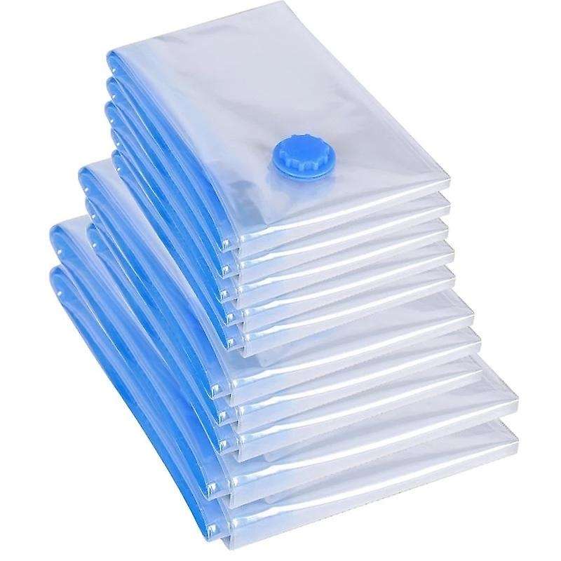 20PC Transparent Vacuum Bag Home Organizer Border Foldable Clothes Vacuum Bag Seal Compressed Travel