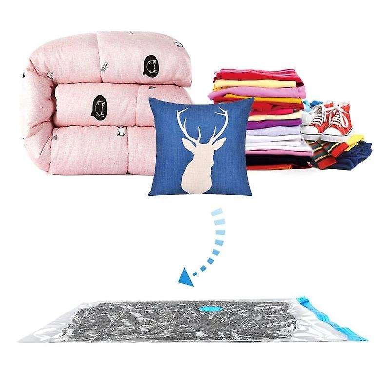 20PC Transparent Vacuum Bag Home Organizer Border Foldable Clothes Vacuum Bag Seal Compressed Travel