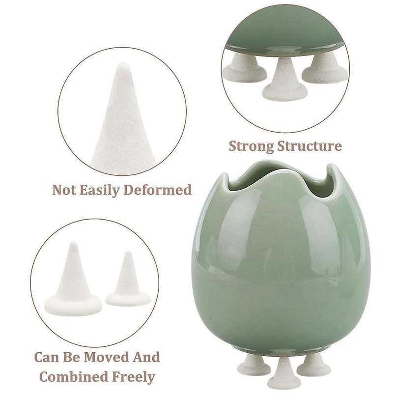 20Pc Tall Pottery Kiln Moveable Nails Ceramic Refractory Support Nails High Temperature Reusable Res