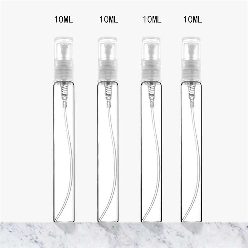 20Pcs 10Ml Bottles Small Cosmetic Atomizer Perfume Bottles Atomizing Container Glass Bottle for Trav