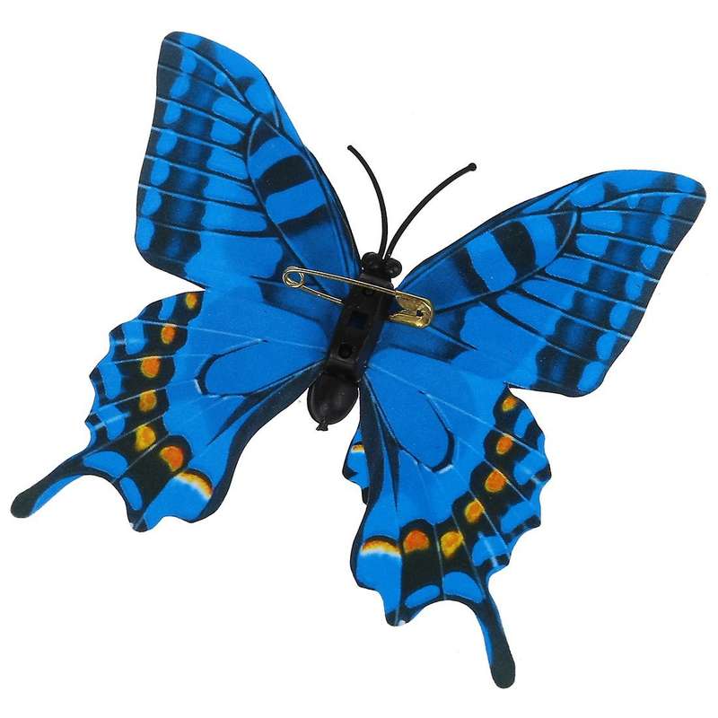 20pcs 7cm 3D Artificial Butterfly Pin Clip Double Wing for Home Christmas Wedding Decoration, Color