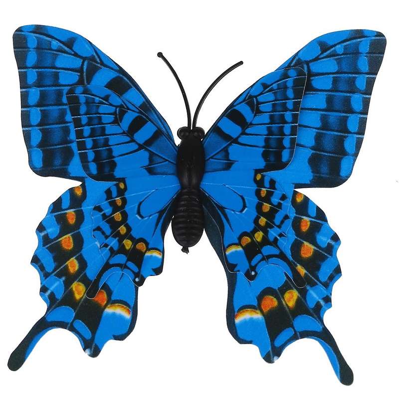 20pcs 7cm 3D Artificial Butterfly Pin Clip Double Wing for Home Christmas Wedding Decoration, Color
