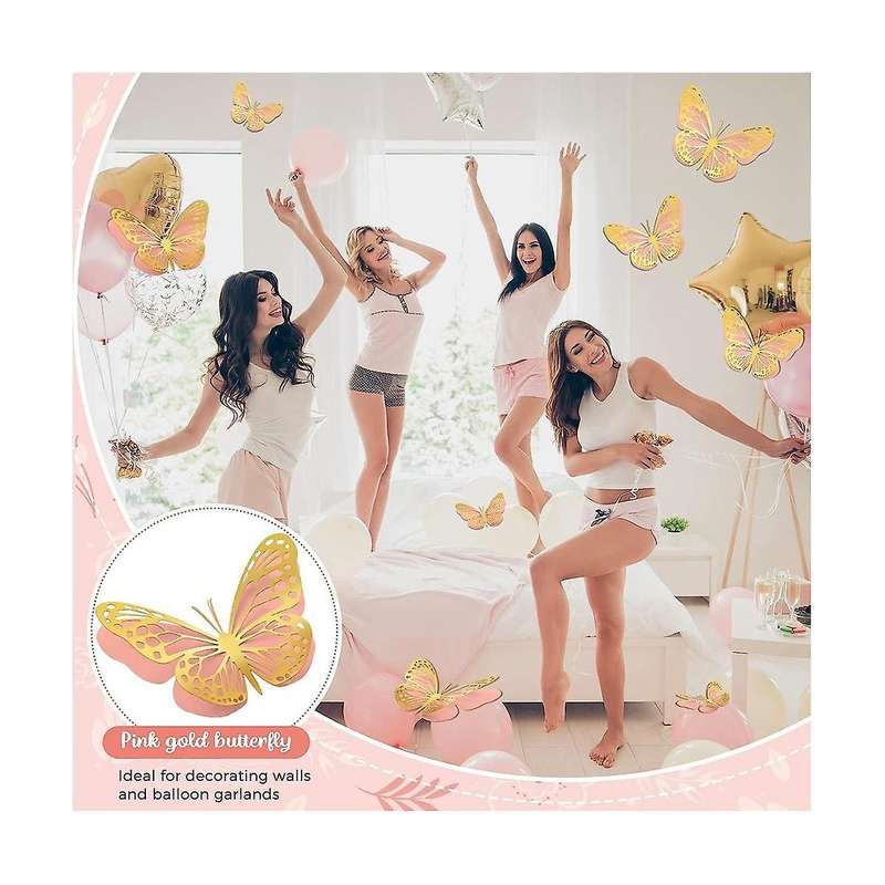20Pcs 3D Butterfly Party Decoration 2 Giant Paper Butterfly Stickers Big Butterfly Wall Decorations