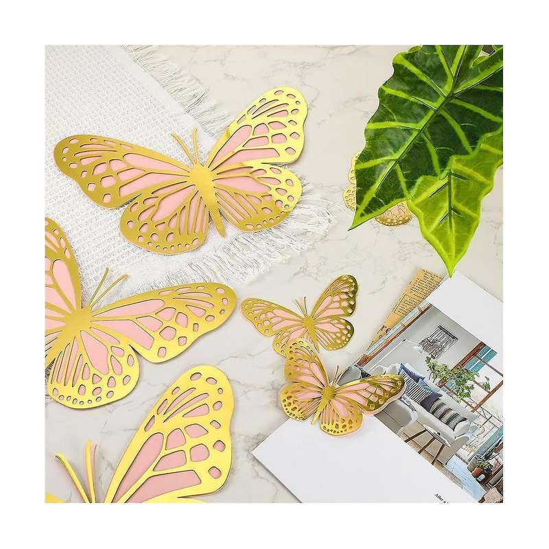 20Pcs 3D Butterfly Party Decoration 2 Giant Paper Butterfly Stickers Big Butterfly Wall Decorations