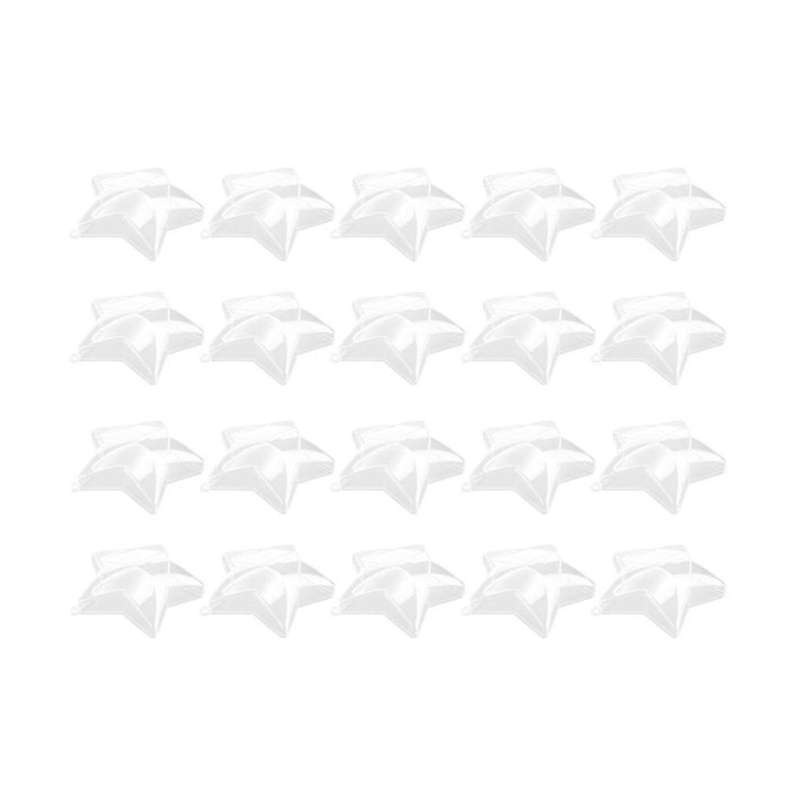 20pcs 80mm Diy Fillable Balls Clear Plastic Ornaments Balls Ornament Bauble Party Supplies (star Sh