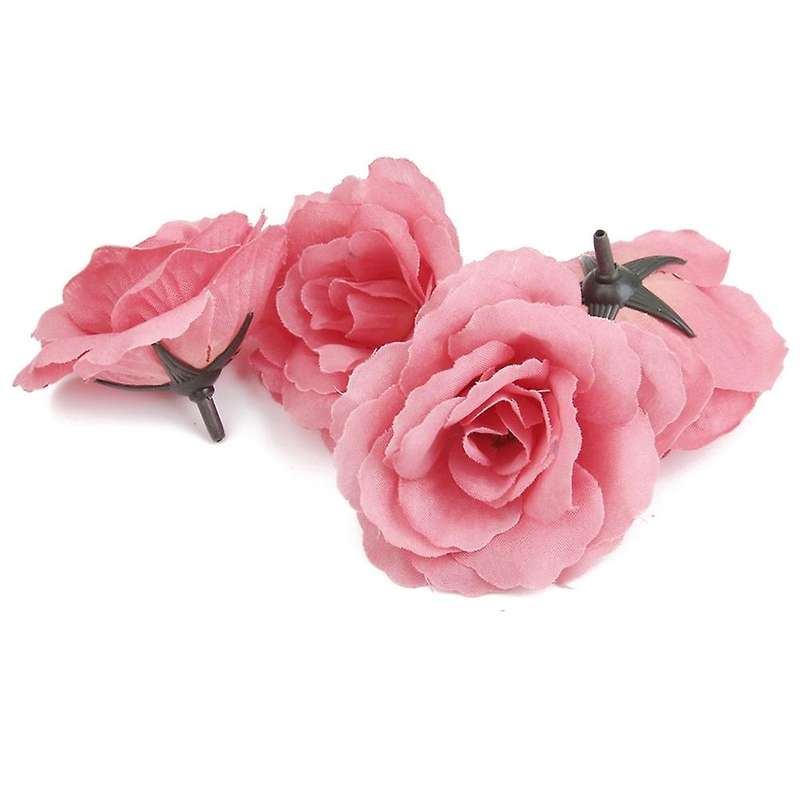 20pcs Artificial Flower Head Corolla Diy Wedding Decoration Diameter Of 65mm - Pink