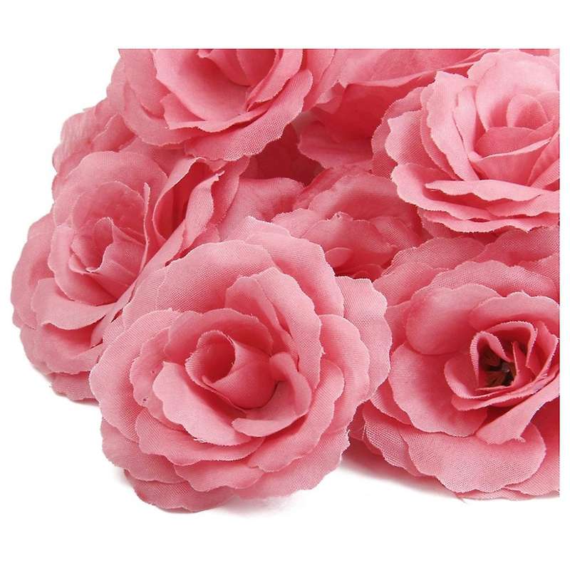 20pcs Artificial Flower Head Corolla Diy Wedding Decoration Diameter Of 65mm - Pink