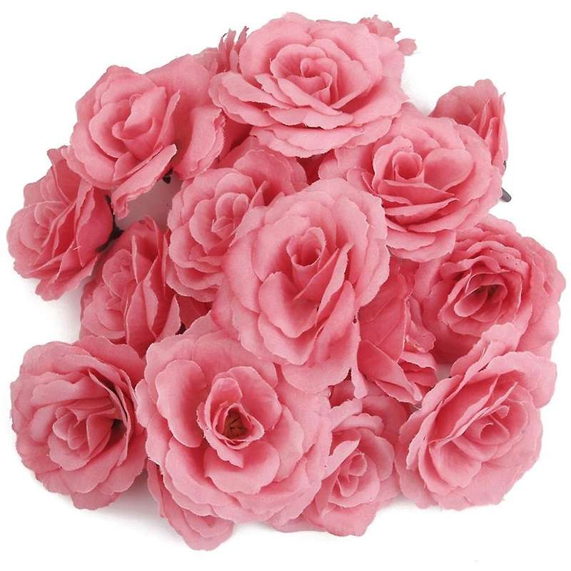 20pcs Artificial Flower Head Corolla Diy Wedding Decoration Diameter Of 65mm - Pink