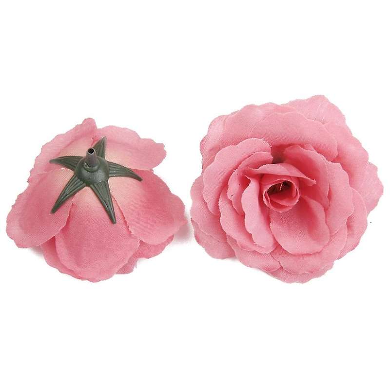 20pcs Artificial Flower Head Corolla Diy Wedding Decoration Diameter Of 65mm - Pink