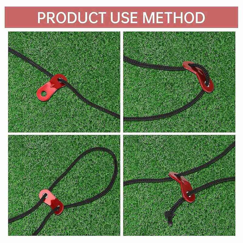 20PCS Aluminum Alloy Rope Tensioner Tent Guyline Cord Adjuster Dual Holes Wind Rope Tent Buckle Ult