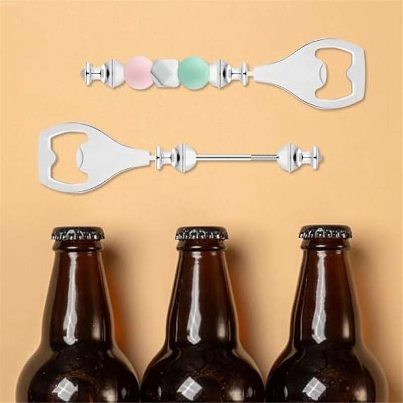 20pcs Beadable Beer Opener Beer Bottle Opener Decorative Beaded Bottle Opener DIY Bead Bottle Opener