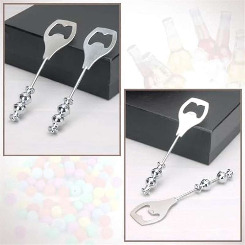 20pcs Beadable Beer Opener Beer Bottle Opener Decorative Beaded Bottle Opener DIY Bead Bottle Opener