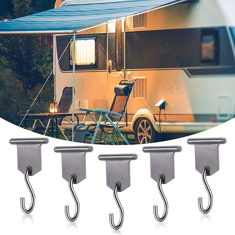 20pcs Camping Awning Hooks, Rv Awning Hangers Hooks Rv Party Light Hangers for Christmas Party, Mot